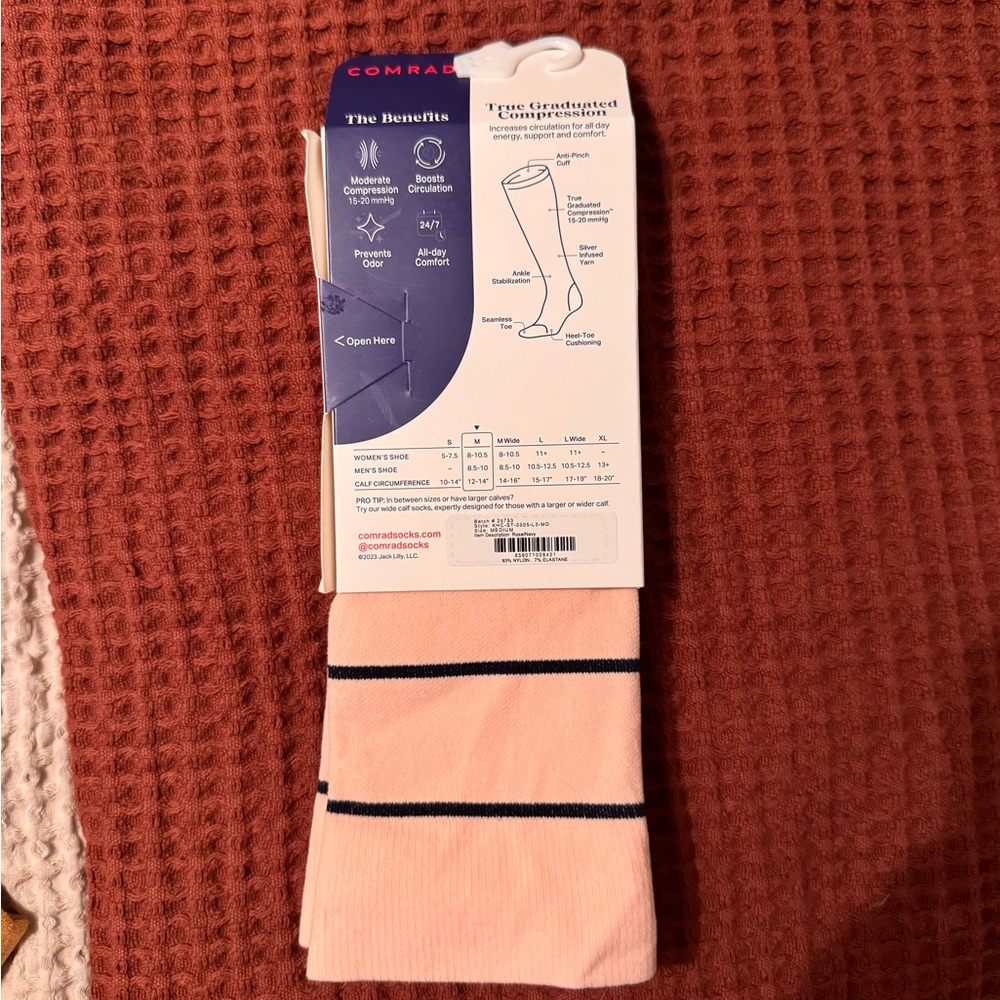 Comrad Pink Knee High Compression Socks - image 2